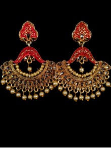 Reverse Ad Earrings With Meenakari Work